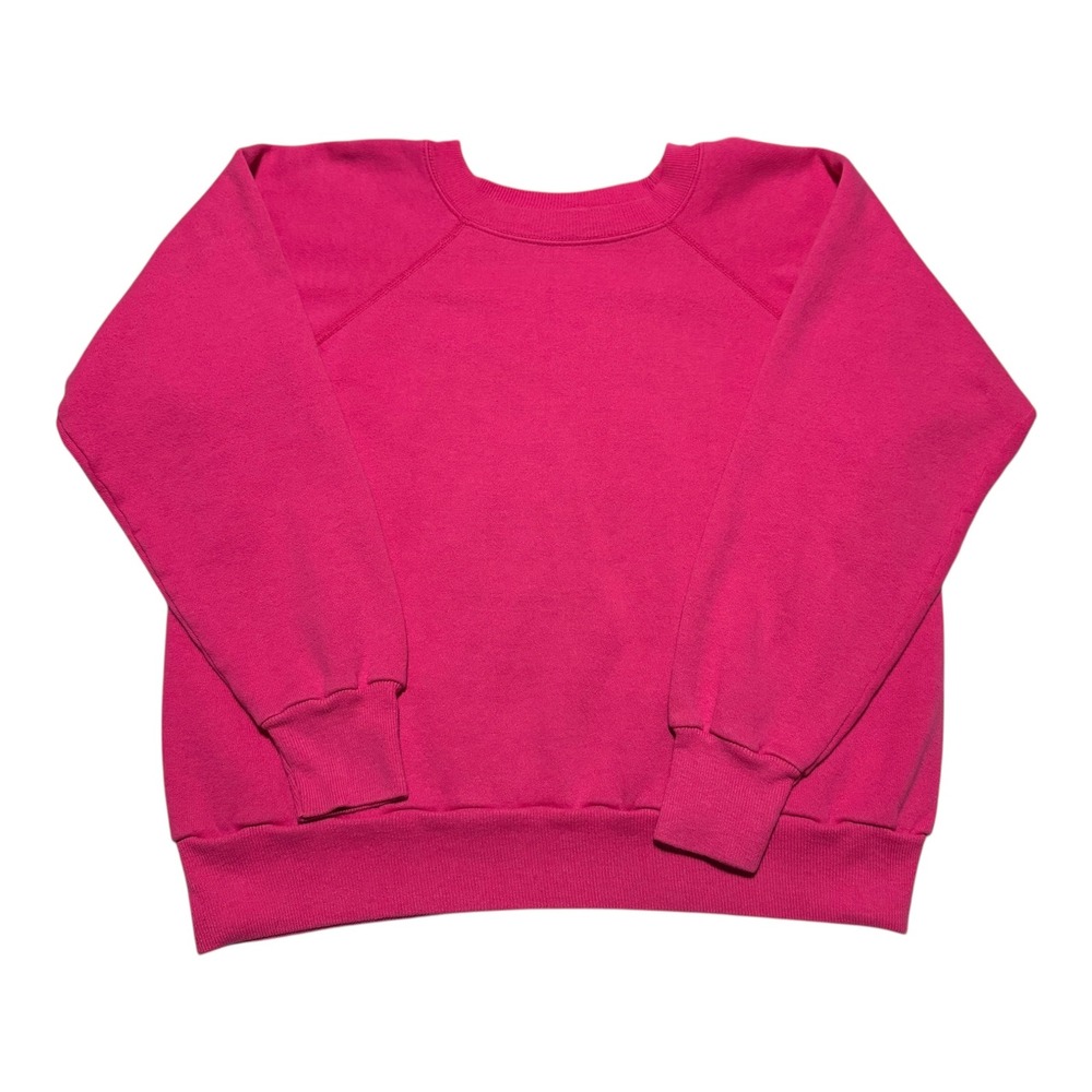Vintage 90s Pannill by Hanes Pink Blank Raglan Crewneck Sweatshirt Women's Large